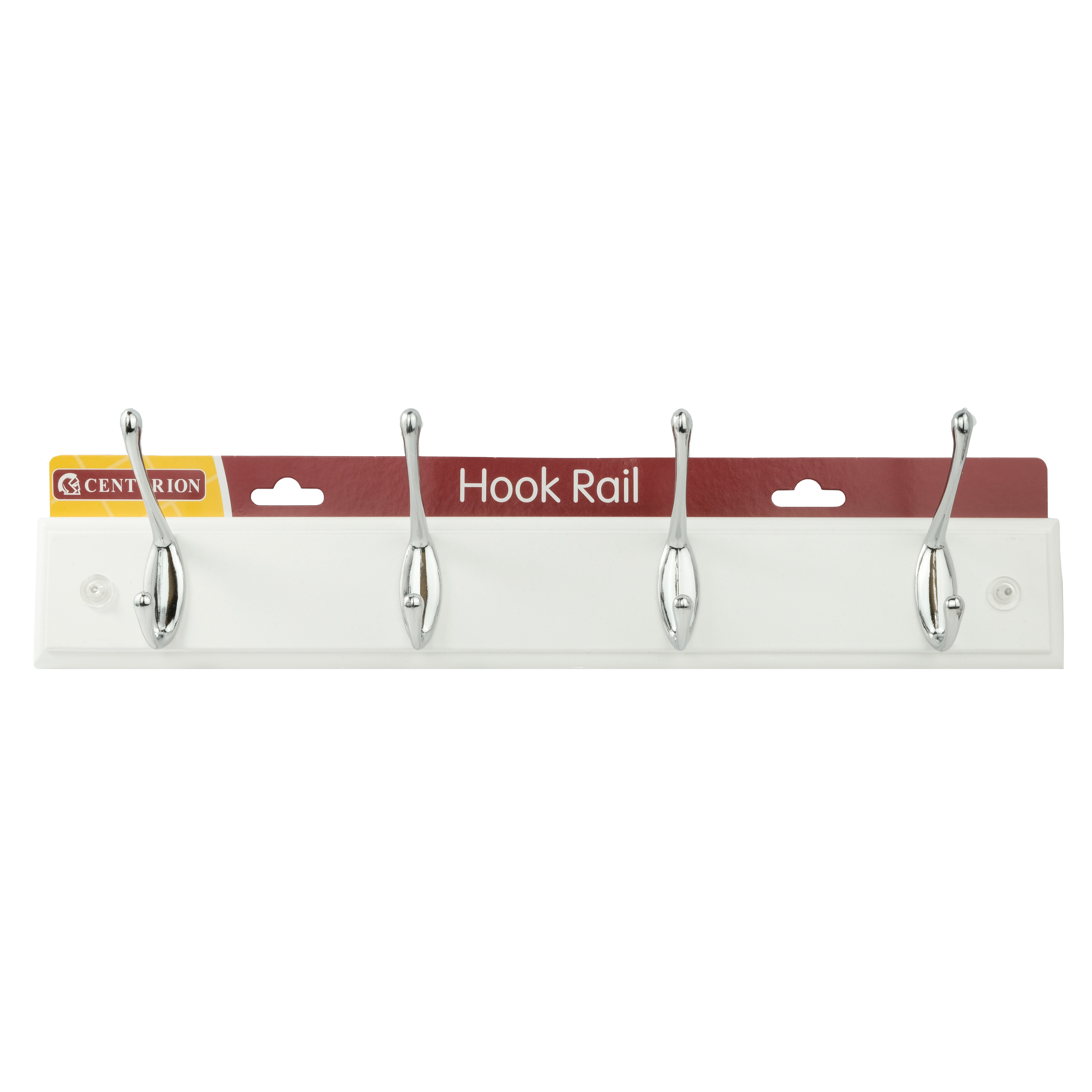 Coat Rack 4 Hook Chrome/White